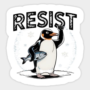 Resist-Penguin Sticker